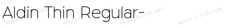 Aldin Thin Regular字体转换